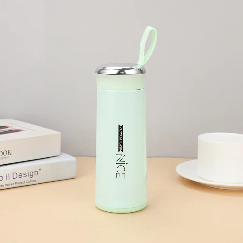 Eco-Friendly  Insulated Glass Water Bottle - 400ml Ideal for School Gym & Office Use